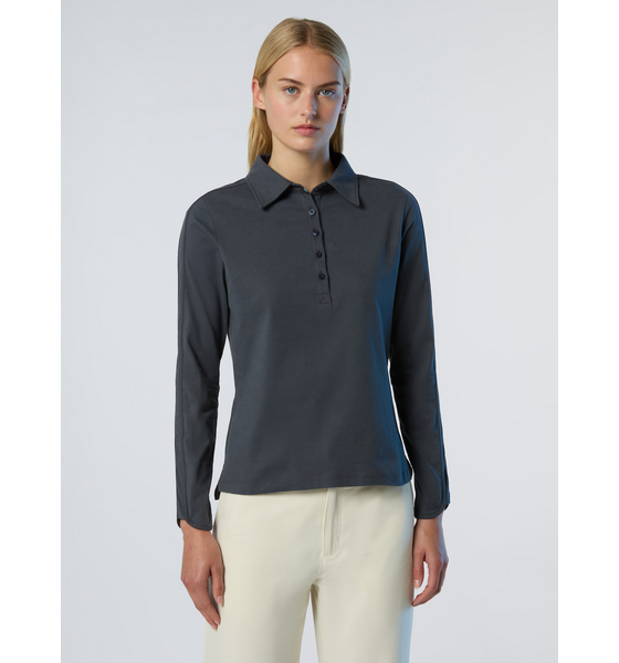 NORTH SAILS North Sails Polo Shirt Long-sleeved Peachskin Fabric på