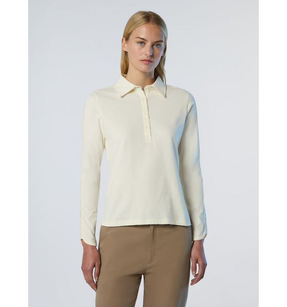 NORTH SAILS North Sails Polo Shirt Long-sleeved Peachskin Fabric på