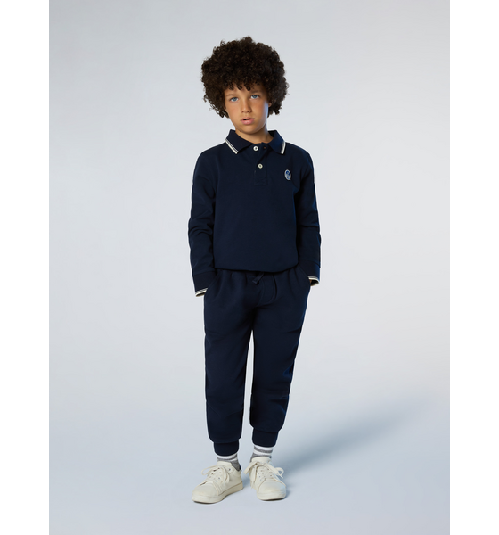NORTH SAILS North Sails Polo Shirt Long-sleeved With Collar Lettering på