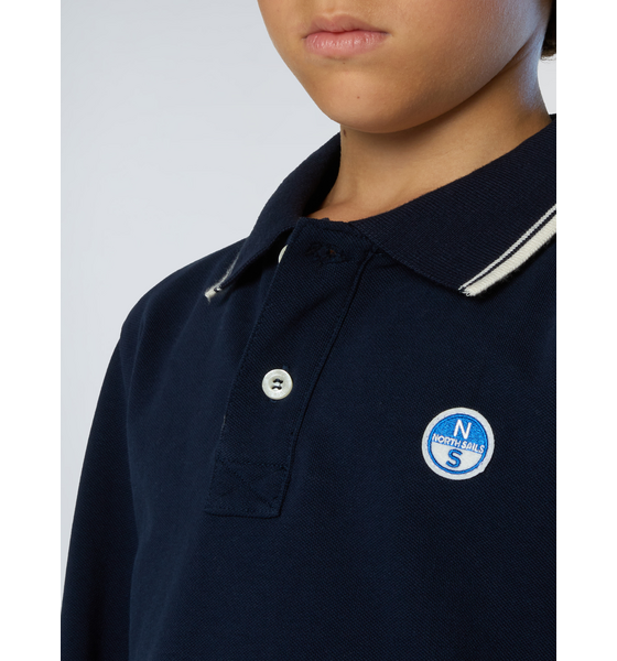 NORTH SAILS North Sails Polo Shirt Long-sleeved With Collar Lettering på