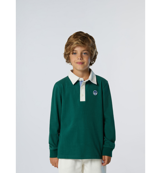 NORTH SAILS North Sails Polo Shirt Long-sleeved With Logo Patch på