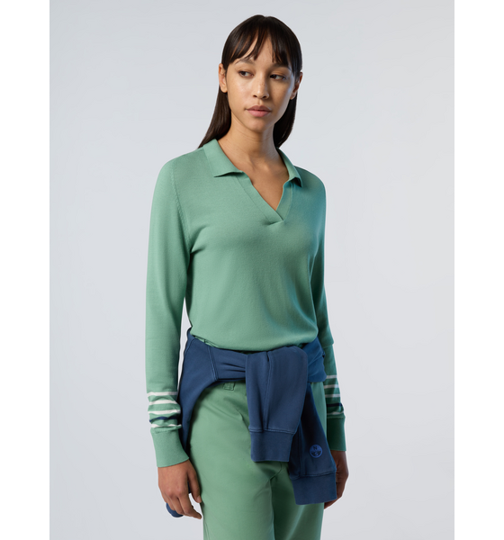 NORTH SAILS North Sails Sweater V-neck Aloe Vera på