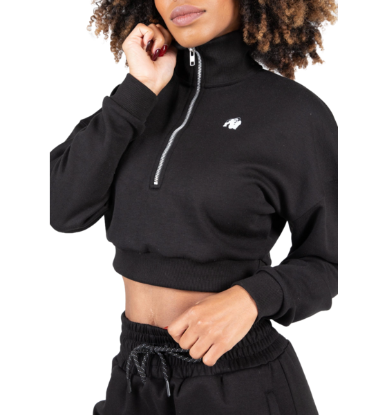 GORILLA WEAR Ocala Cropped Half-zip Sweatshirt på