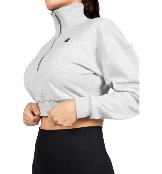 GORILLA WEAR Ocala Cropped Half-zip Sweatshirt på