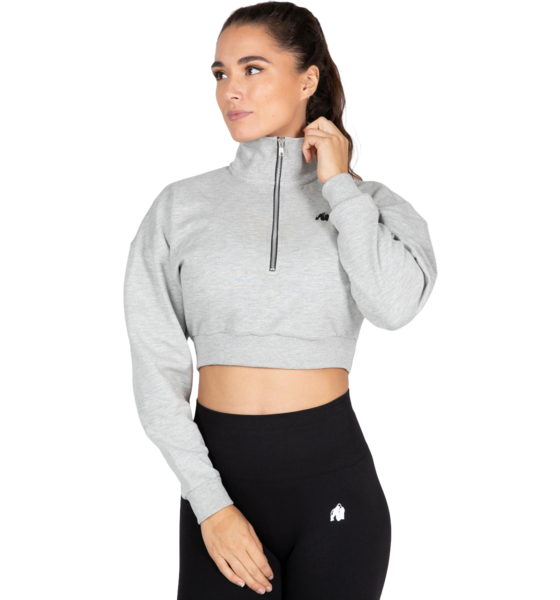 GORILLA WEAR Ocala Cropped Half-zip Sweatshirt på