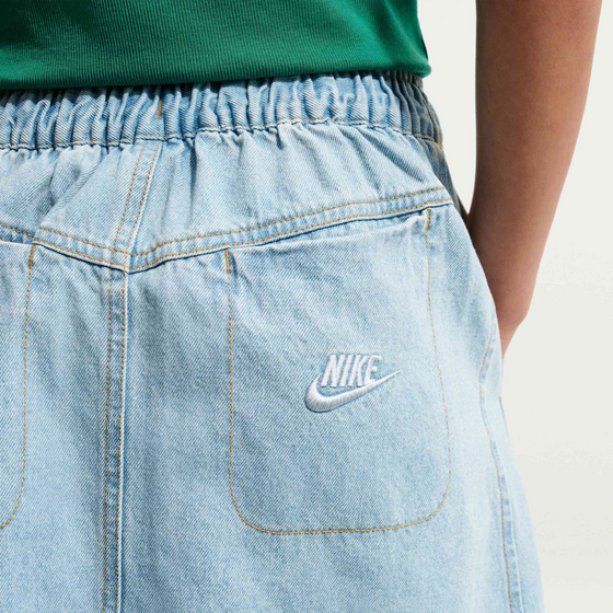 NIKE Older Kids' Denim Midi Skirt Sportswear på