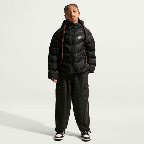 NIKE Older Kids' Therma-fit Loose Hooded Puffer Jacket Sportswear 'all Day Play' på