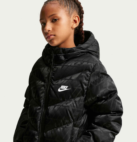 NIKE Older Kids' Therma-fit Loose Hooded Puffer Jacket Sportswear 'all Day Play' på