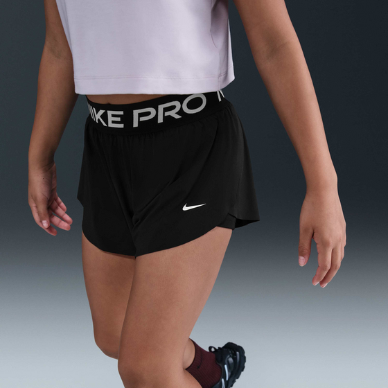 NIKE Older Kids' (girls') Dri-fit 2-in-1 Shorts Pro på