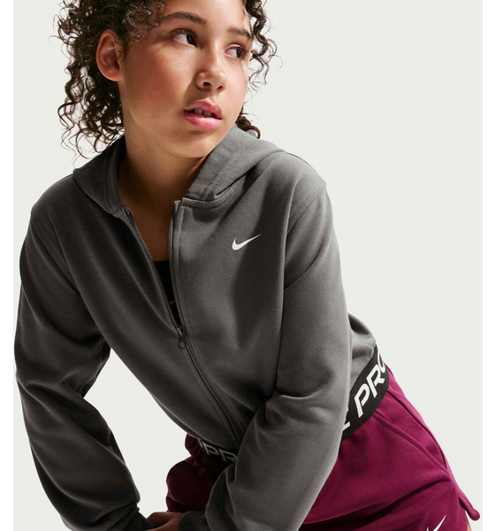 NIKE Older Kids' (girls') Dri-fit Full-zip Hoodie Pro Fleece på