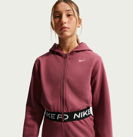 NIKE Older Kids' (girls') Dri-fit Full-zip Hoodie Pro Fleece på