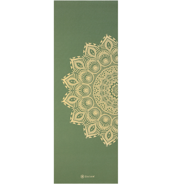 GAIAM Olive Haze Mandala Yoga Mat 6mm på