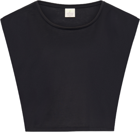 WELLICIOUS Organic Cotton Cropped Dance Vest - Caviar Black på