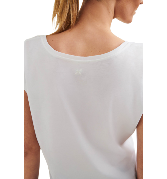 WELLICIOUS Organic Cotton Cropped Dance Vest - Diamond White på