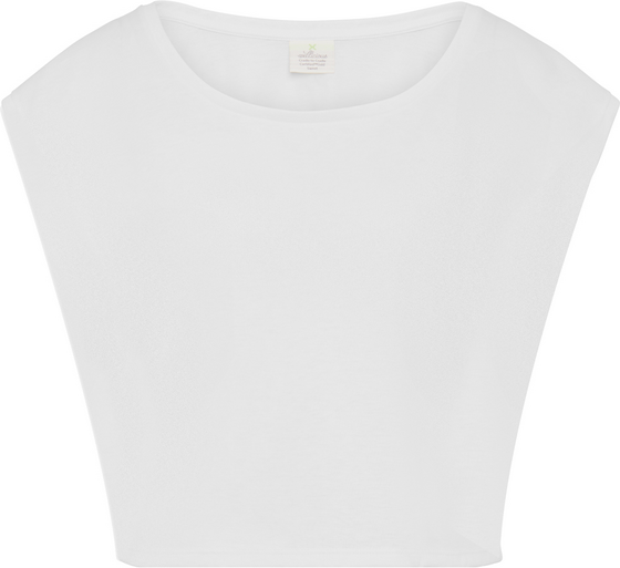 WELLICIOUS Organic Cotton Cropped Dance Vest - Diamond White på