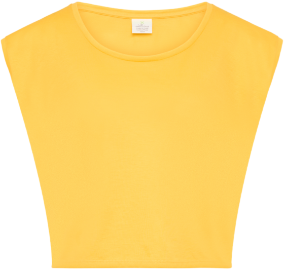 WELLICIOUS Organic Cotton Cropped Dance Vest - Sunshine Yellow på