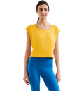 WELLICIOUS Organic Cotton Cropped Dance Vest - Sunshine Yellow på