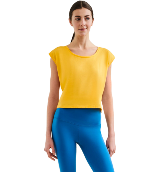 WELLICIOUS Organic Cotton Cropped Dance Vest - Sunshine Yellow på