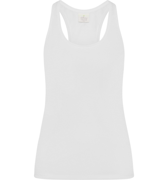 WELLICIOUS Organic Cotton Racer Tank - Diamond White på