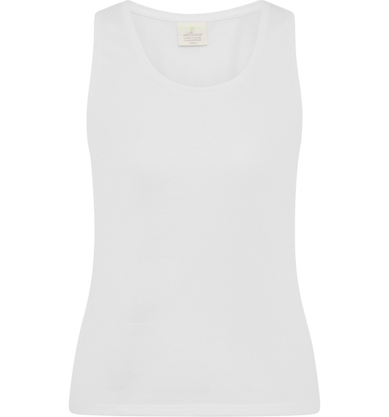 WELLICIOUS Organic Cotton Tank Top - Diamond White på