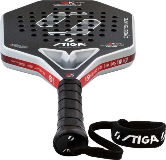 STIGA Padel Racket 18k X Hard Cybershape på