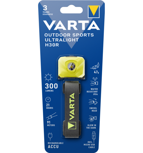 VARTA Pannlampa Outdoor Sports Ultralight H30r 300 Lm på