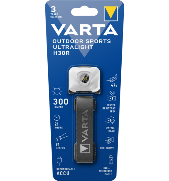 VARTA Pannlampa Outdoor Sports Ultralight H30r 300 Lm på