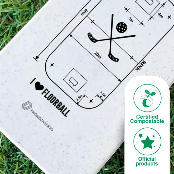 PHONECASES3D Pixbo Official Compostable Phone Case Design Floorball på