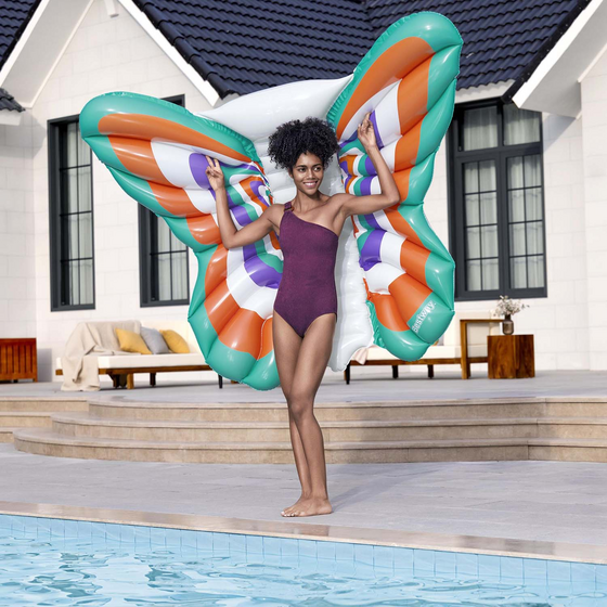 BESTWAY Poolmadrass Boho Butterfly 1,93 X 1,76 M på