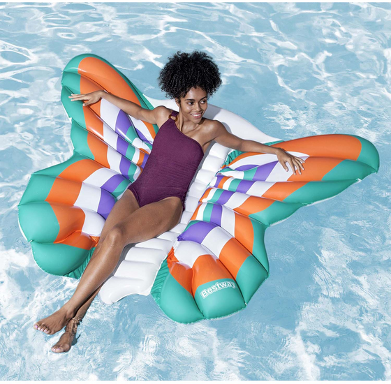 BESTWAY Poolmadrass Boho Butterfly 1,93 X 1,76 M på