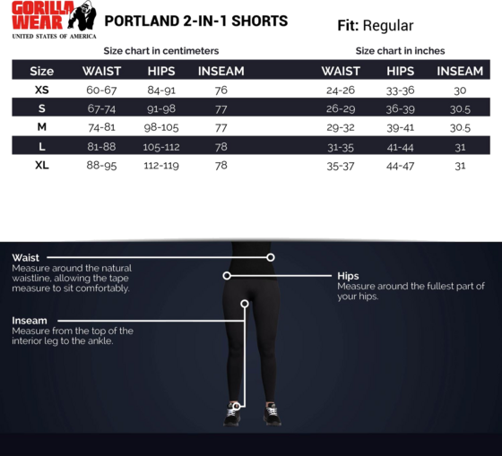 GORILLA WEAR Portland 2-in-1 Shorts på