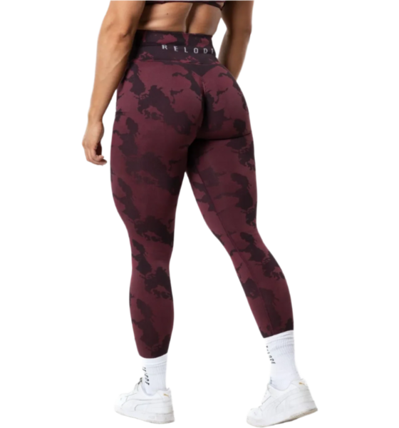 RELODE Prime Scrunch Camo Tights - Röd på