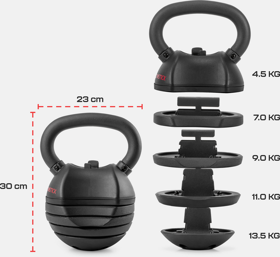 GYMSTICK Quick-lock Kettlebell 13,5kg på