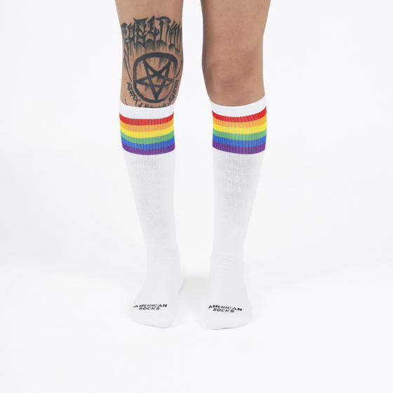 AMERICAN SOCKS Rainbow Pride - Knee High på