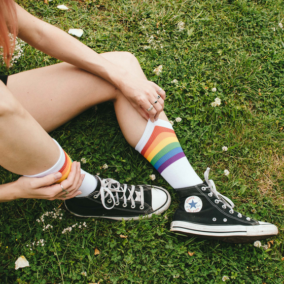 AMERICAN SOCKS Rainbow Pride - Mid High på