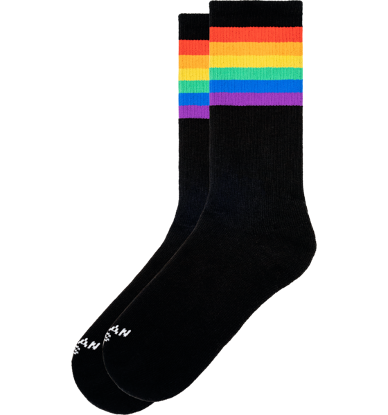 AMERICAN SOCKS Rainbow Pride (black) - Mid High på