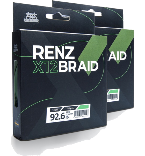 RENZ-STEIN Renz-stein Renz Braid X12 Fluo Green 130m 0,36mm 42kg på