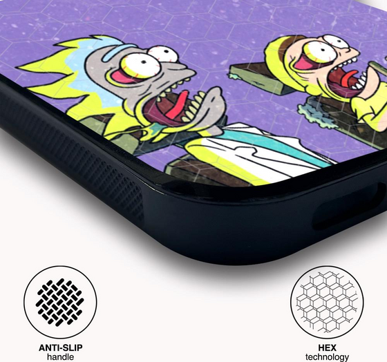 PHONECASES3D Rick And Morty Driving Purple Phone Case på