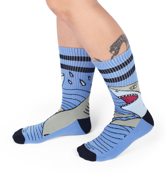 AMERICAN SOCKS Shark Strike - Mid High på