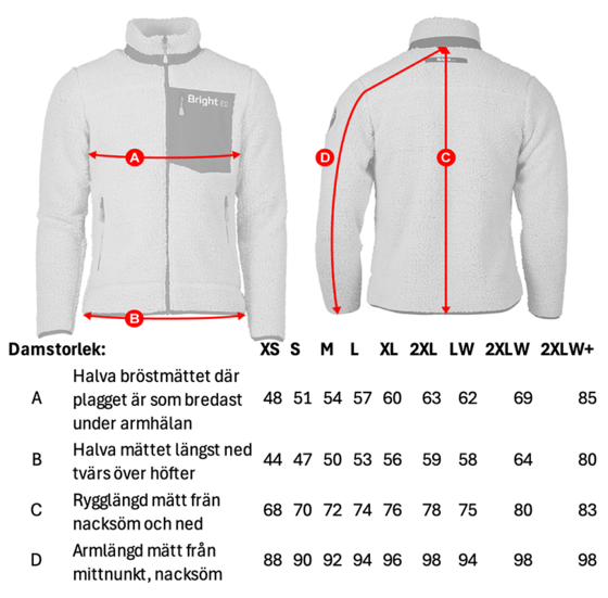 BRIGHT EQUIPMENT Sherpa Fleece Jacket (dam) på