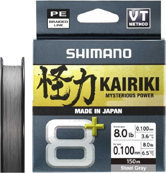 SHIMANO Shimano Line Kairiki 8+ 150m 0.10mm 6.5kg Grey på