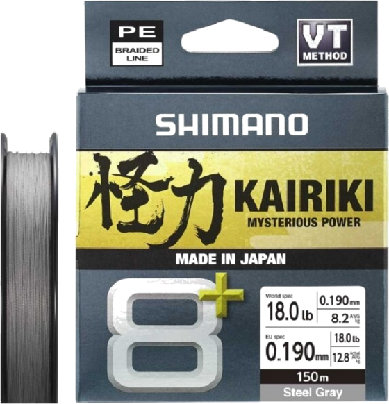 SHIMANO Shimano Line Kairiki 8+ 150m 0.19mm 12.8kg Grey på