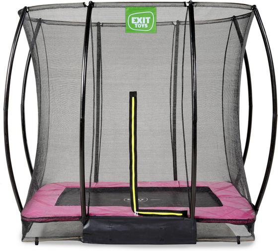 EXIT Silhouette Nedgrävd Studsmatta 153x214cm Med Skyddsnät - Rosa på