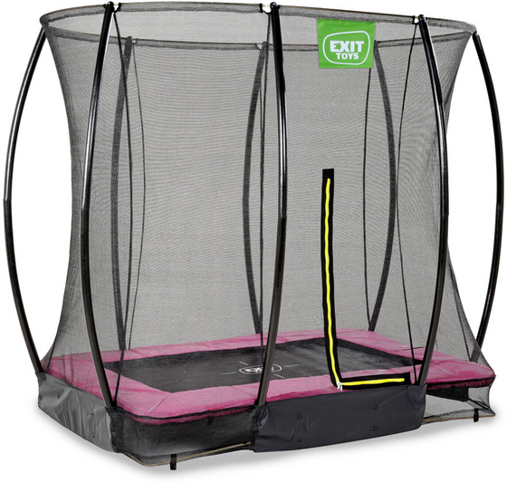 EXIT Silhouette Nedgrävd Studsmatta 153x214cm Med Skyddsnät - Rosa på