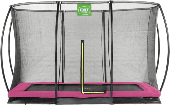 EXIT Silhouette Nedgrävd Studsmatta 214x305cm Med Skyddsnät - Rosa på