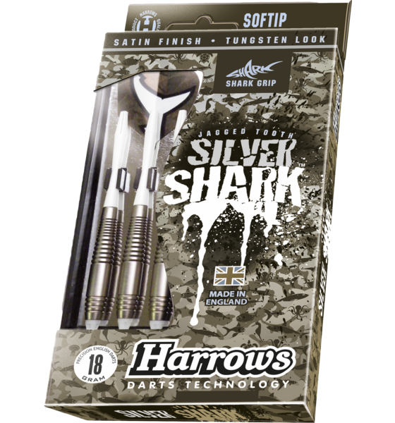 HARROWS Silver Shark, Soft Tip på