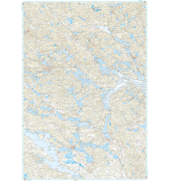 CALAZO Skridskokarta Båven, Marvikarna Yngern 1:50 000 på