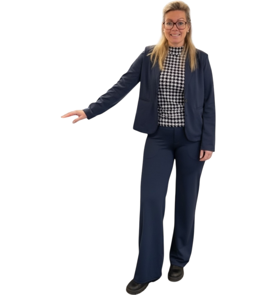 SHE DID Snygga Byxor Midnight Långa på
