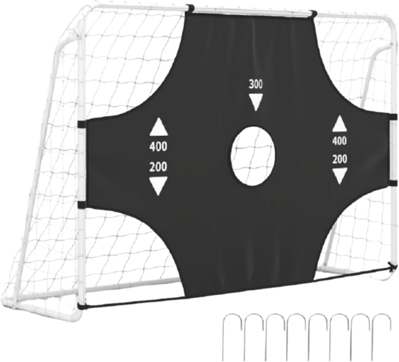 NORTHIX Soccer Goal With 5-hole Target Wall, 215×152 Cm på
