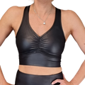 SHE DID Sport-bh Black Shine på